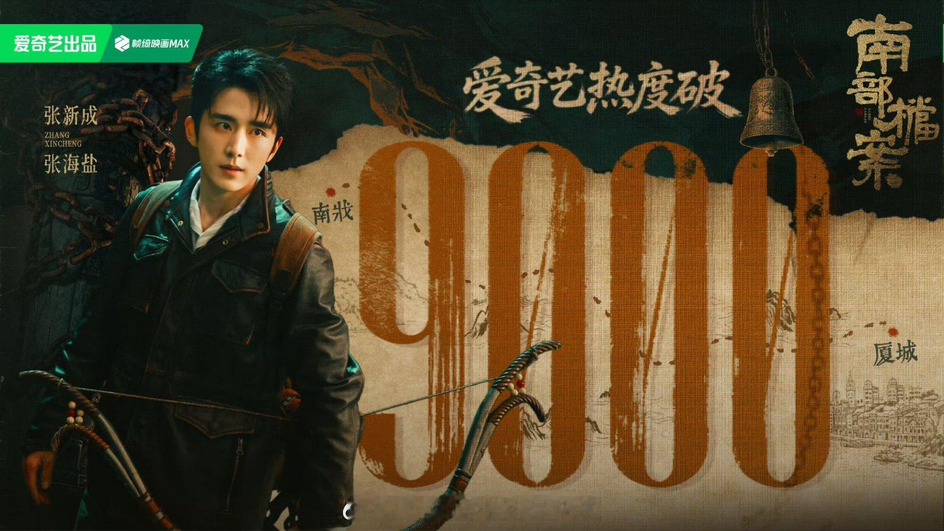 恭喜！张新成丁禹兮《南部档案》🥝热度破9000，这个成绩对于奇幻探险剧已经算很