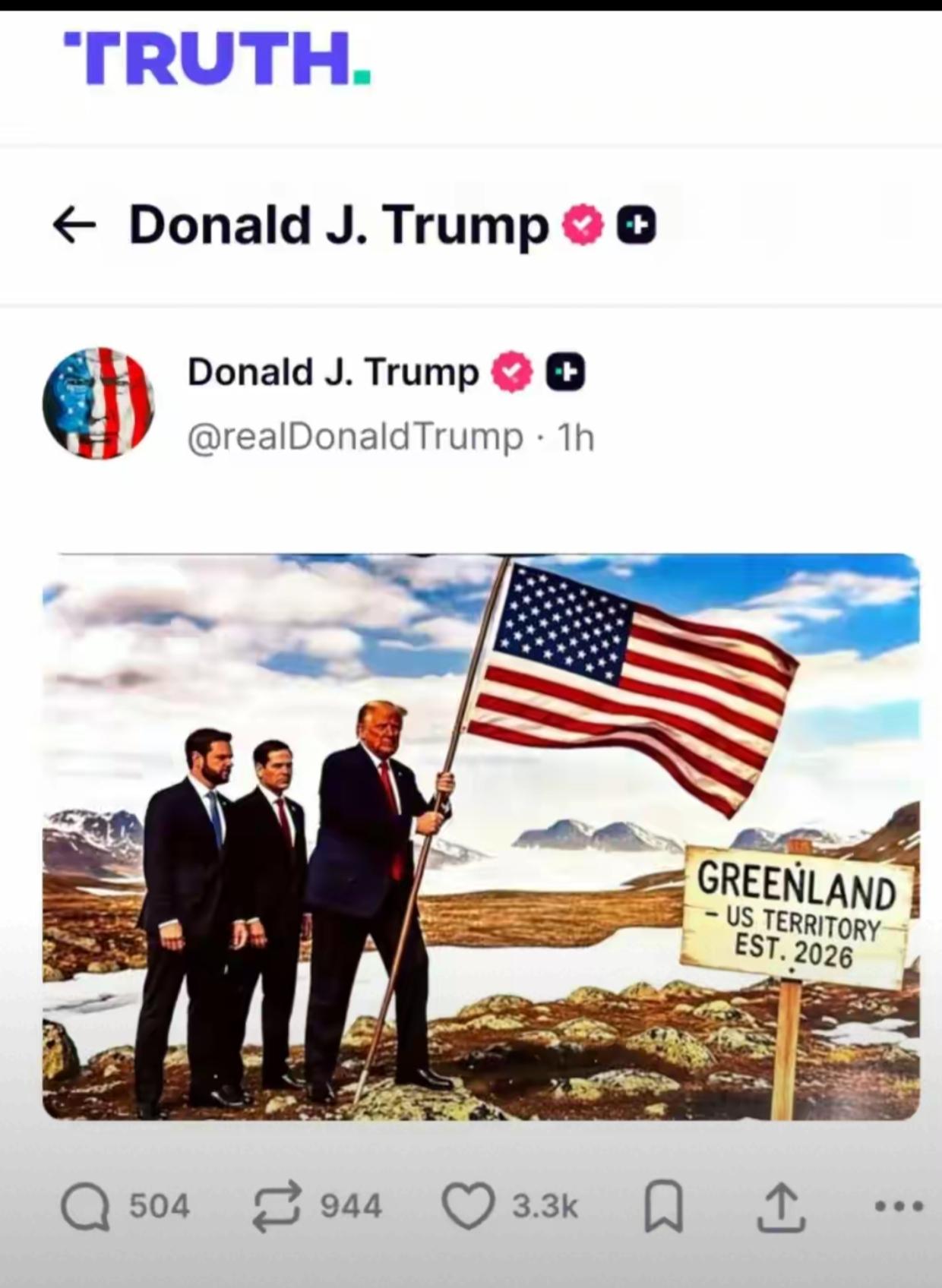 格陵兰岛真的危险了，因为特朗普志在必得 。
        1月20日凌晨，特朗