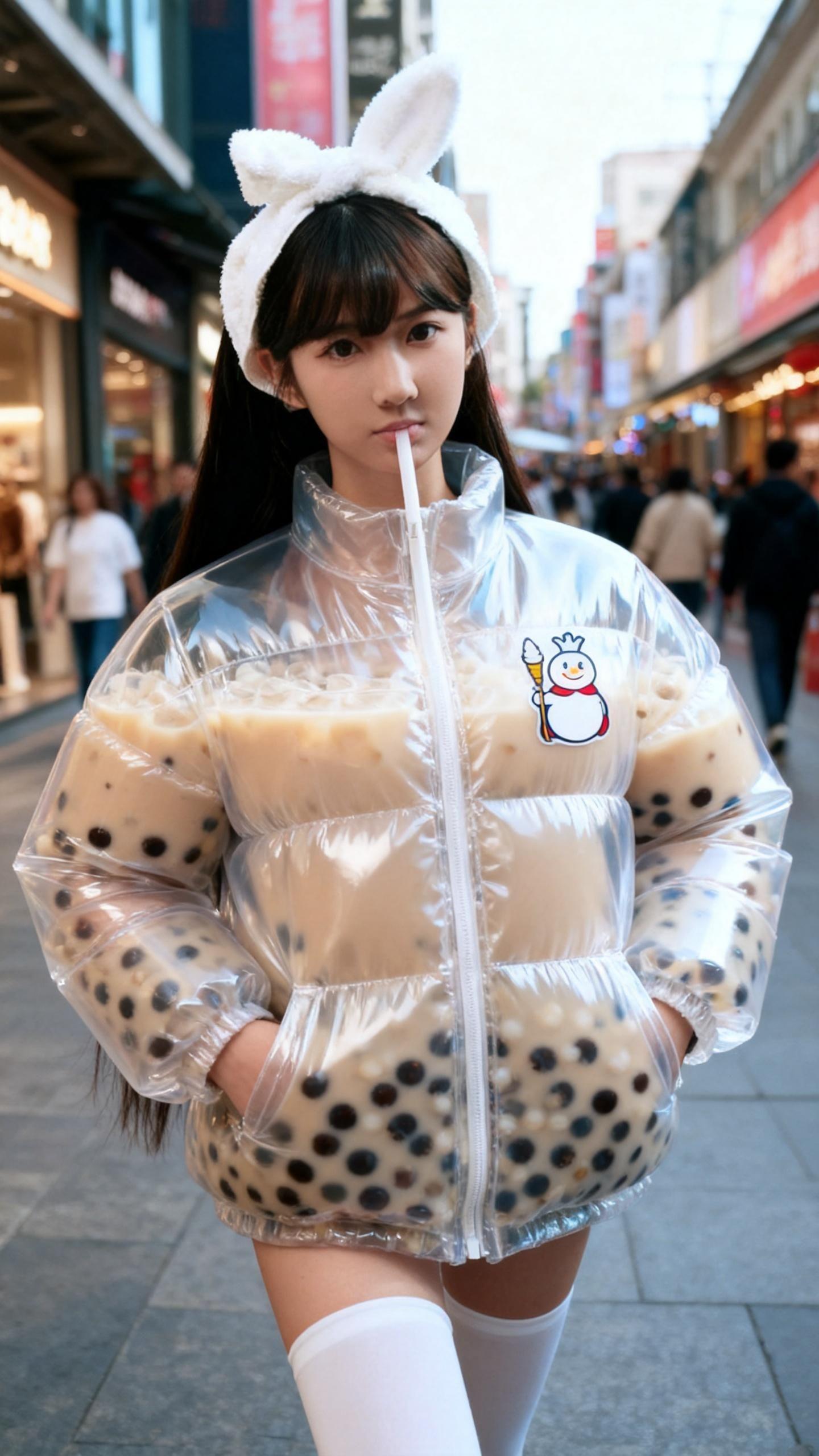 奶茶羽绒装 清纯甜美 萌妹子 少女 cos正片