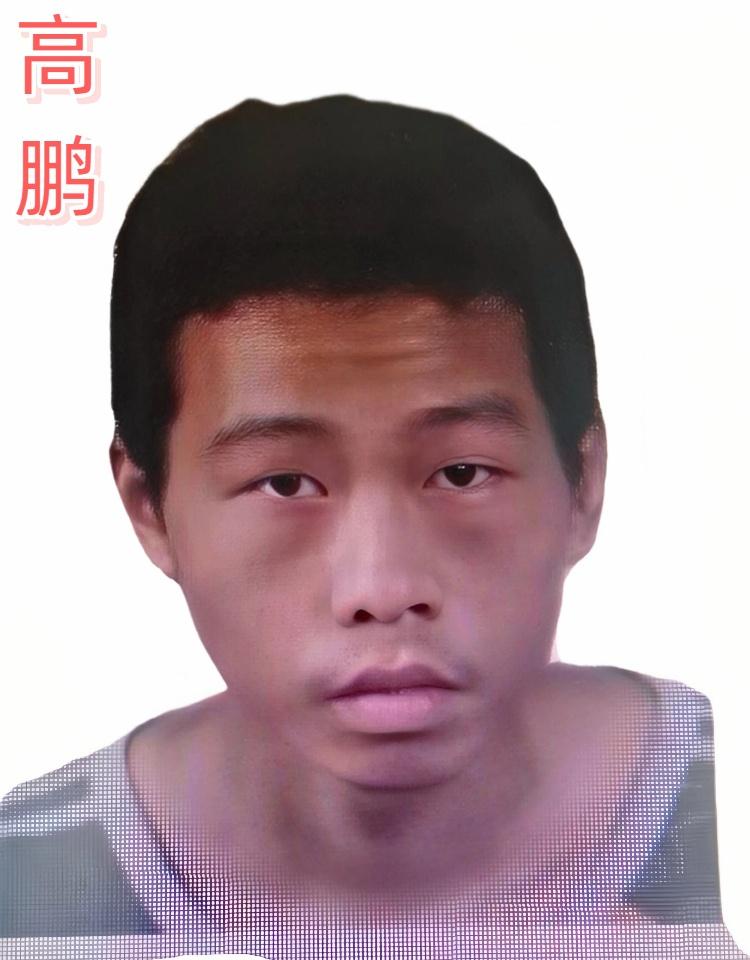 高鹏，男。单眼皮，小眼睛，头发稍微长点就带有自然卷，四川口音。母亲去世，父亲因特