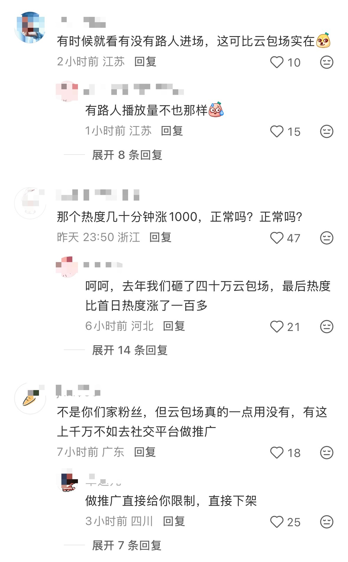 个人感觉，云包场只对第一天拉新有用还有在优酷有用[泪奔] ​​​