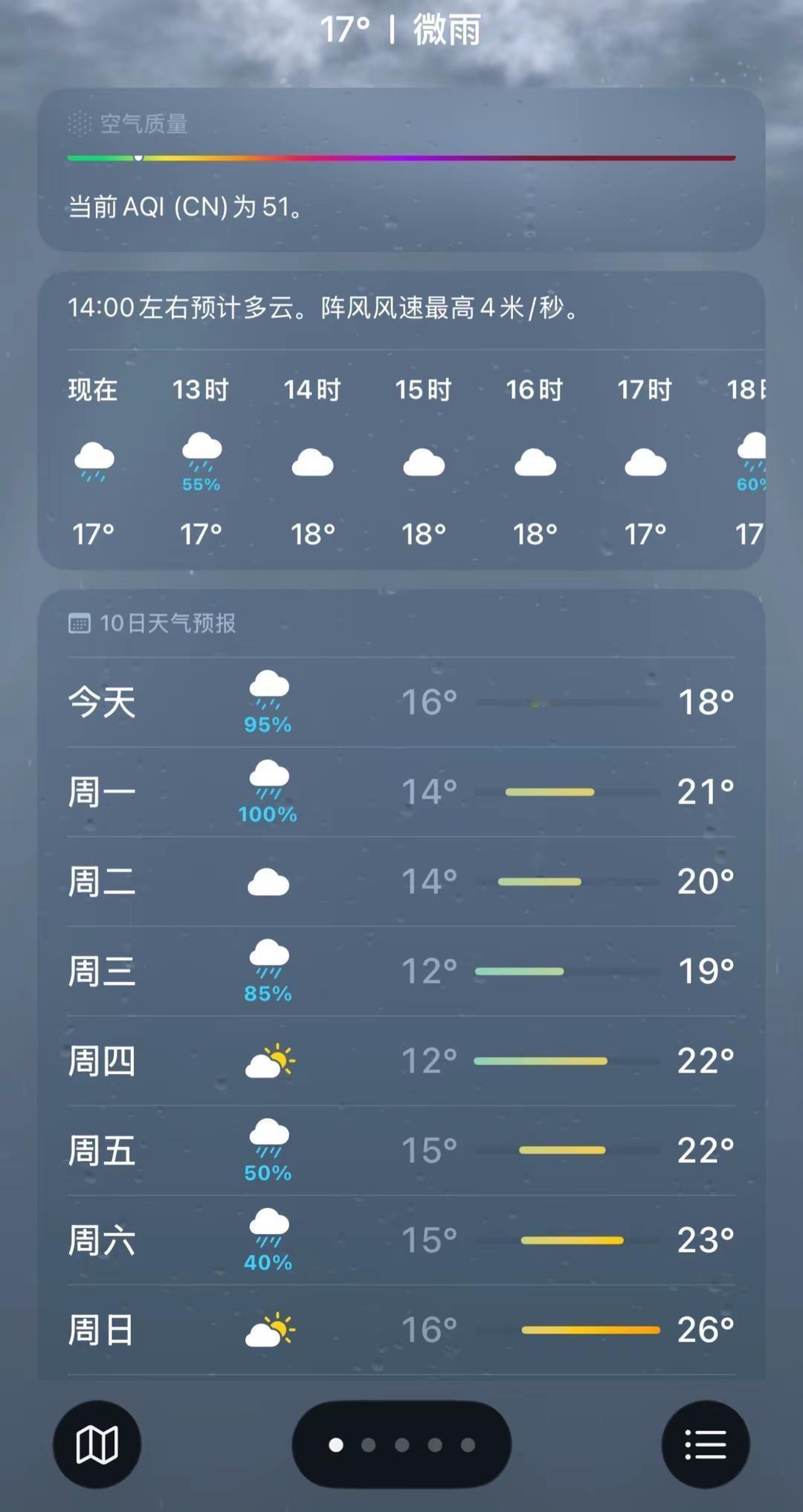 伦敦未必有河北忧郁实时天气状况 下雨天气