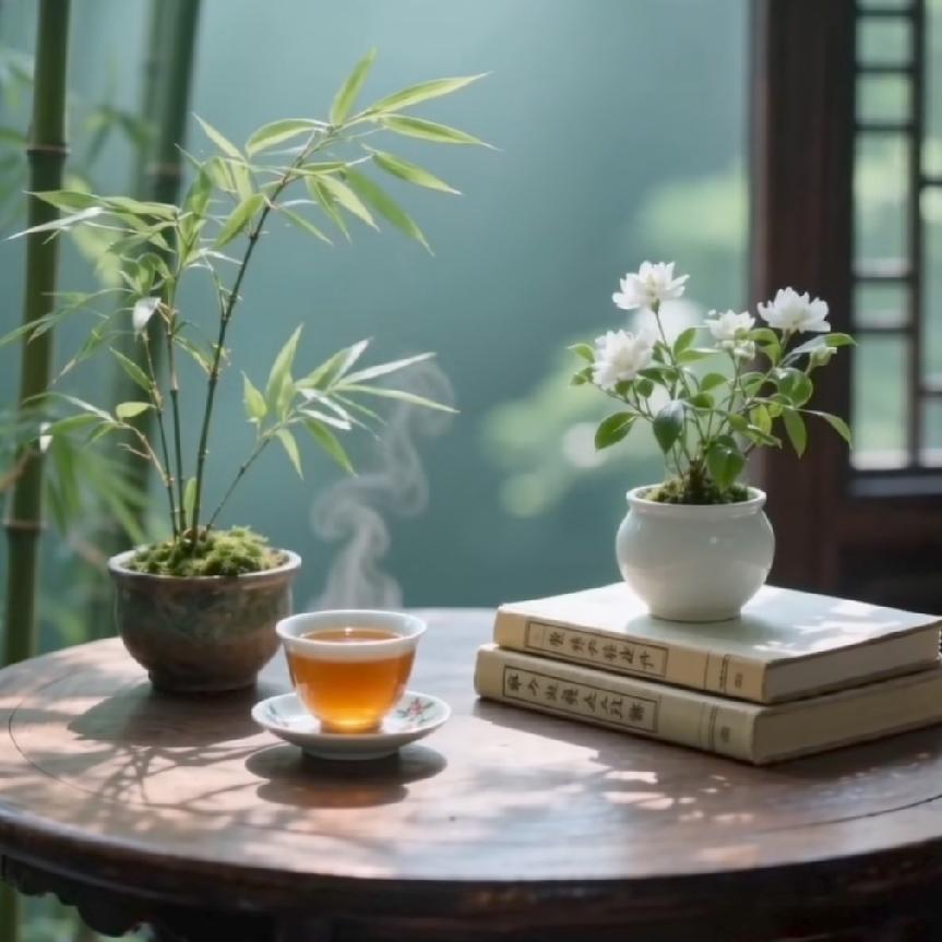 午后一盏清茶，治愈整日浮躁，午后偷得片刻清闲，独酌一杯清茶，这份滋味，实在让人痴