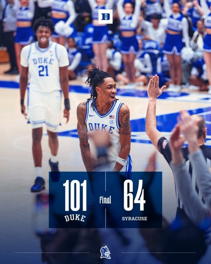 杜克男篮  24-2！在学长的注视下取得一场大胜，Cam无愧“最强星二代”之称，