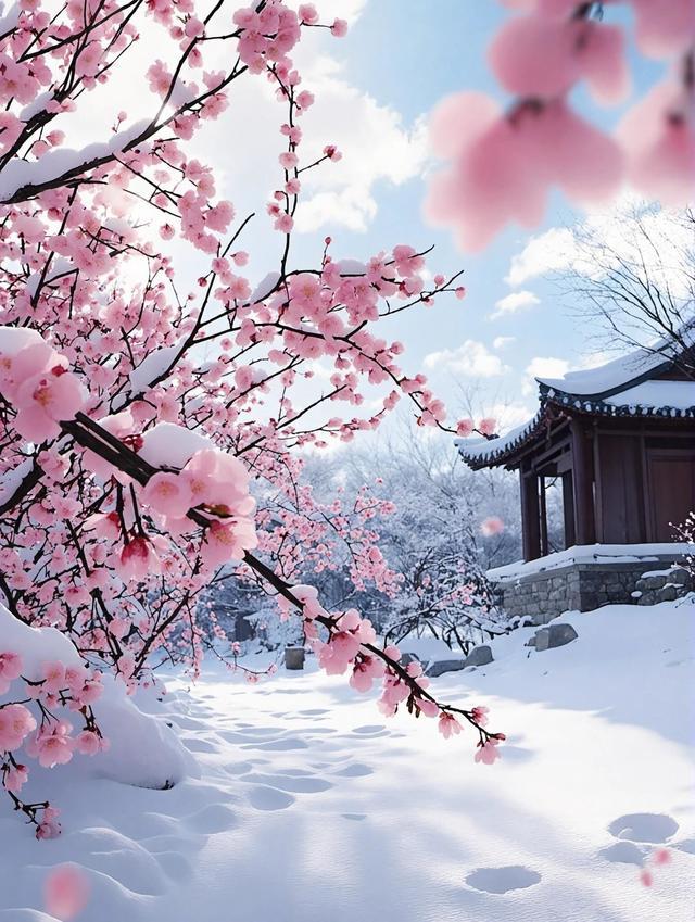 七绝红梅赞通韵
赤焰冲寒裂雪丛，
枯枝淬火铸春踪。
山河纵被冰凌锁，
一朵先燃冻