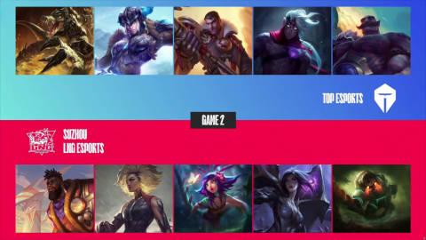  【TES vs LNG 第二局】

MVP：LNG.Tarzan（芮尔）
领先