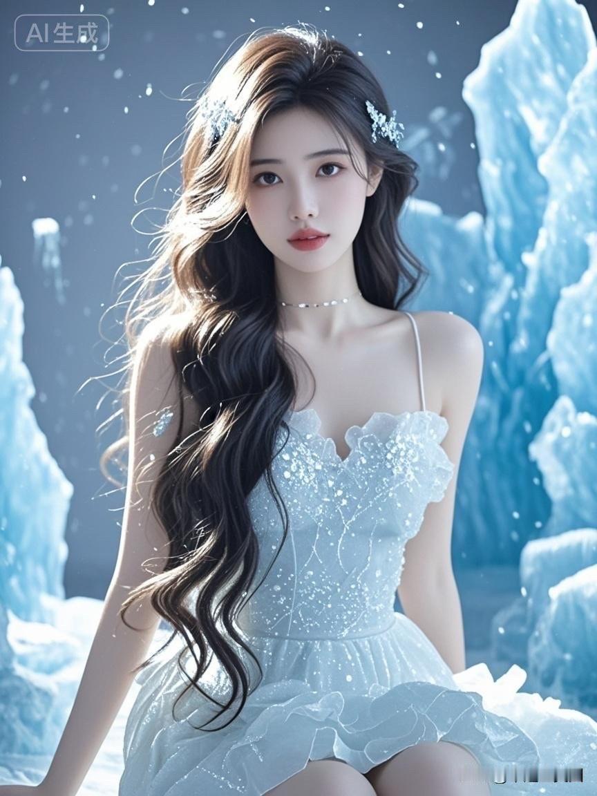 冰雪仙子，梦幻蓝调，唯美童话