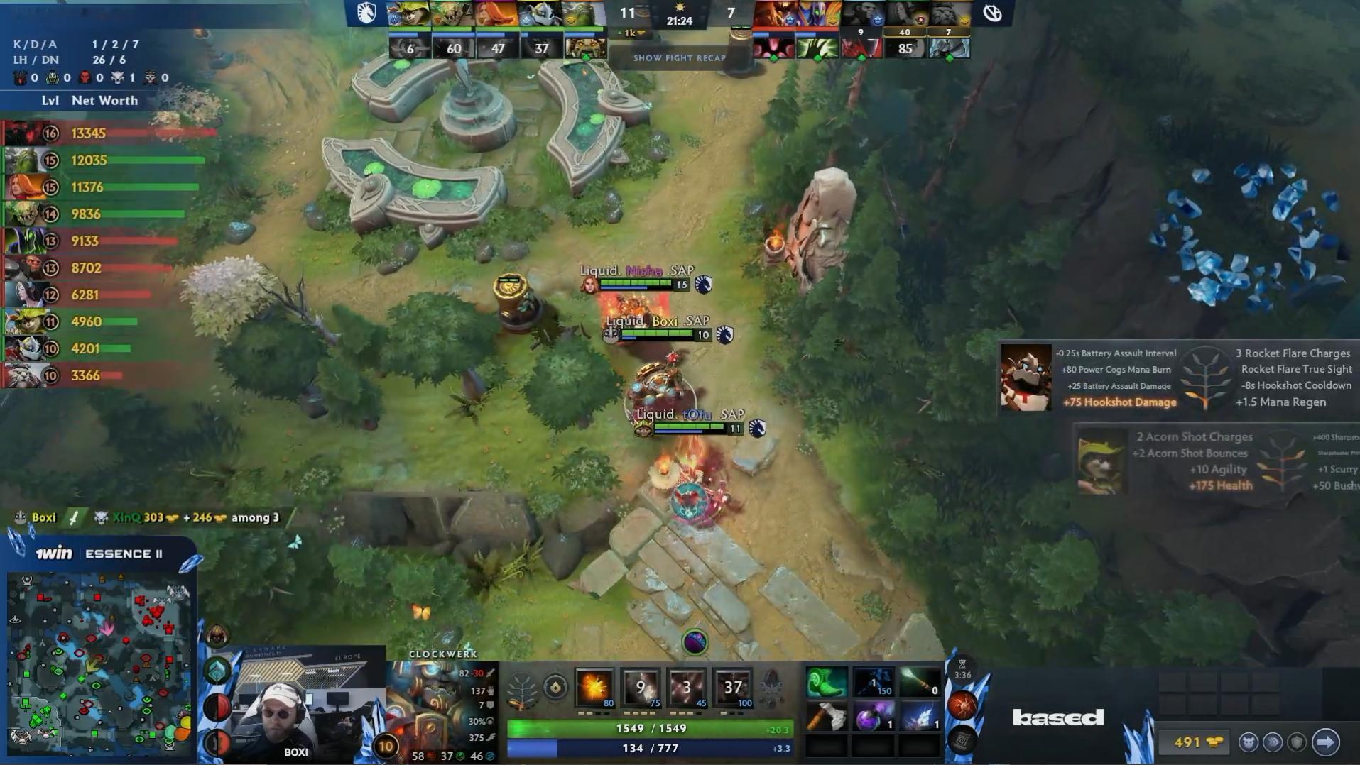 DOTA2 线上赛1W Essence 淘汰赛胜者组半决赛VG对阵液体战队BO3