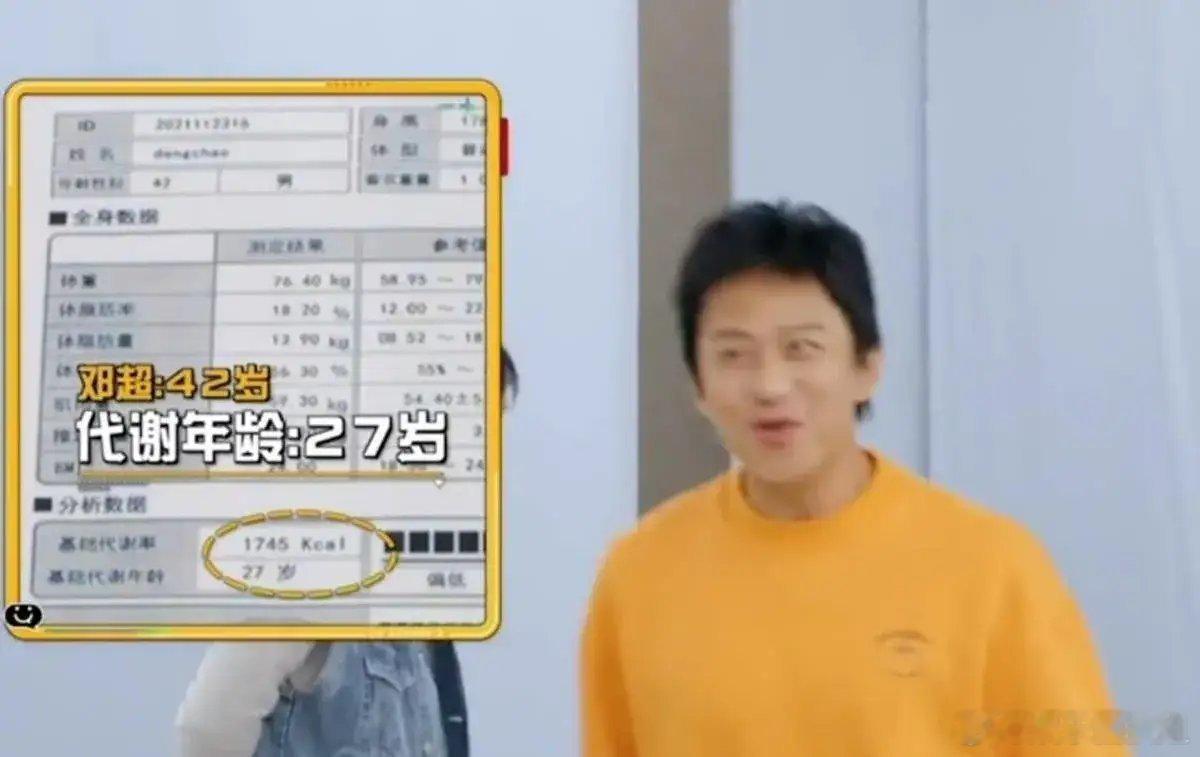 #邓超体检身体年龄仅27岁#听到这个消息，邓超开心得像个孩子，当场蹦了起来，那抑