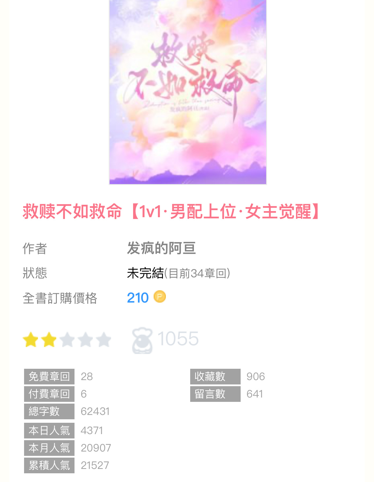 【编辑推荐】《救赎不如救命》by发疯的阿亘🔸连载🔹男配上位，女主觉醒／女非男