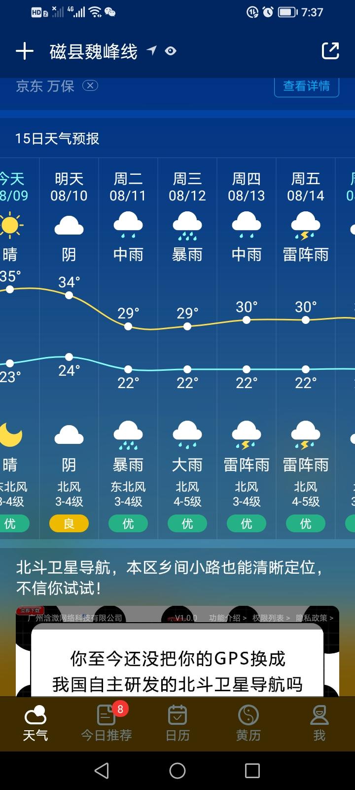 最后热两天
8/9/六/廿七晴/早安
二暑时节烘烘热，
天蒸地煮汗不干。
季交立