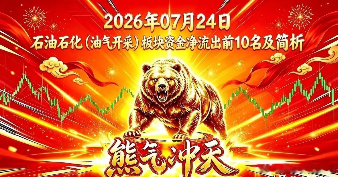 2026年07月24日 石油石化（油气开采）板块资金净流出前10名及简析股票名称