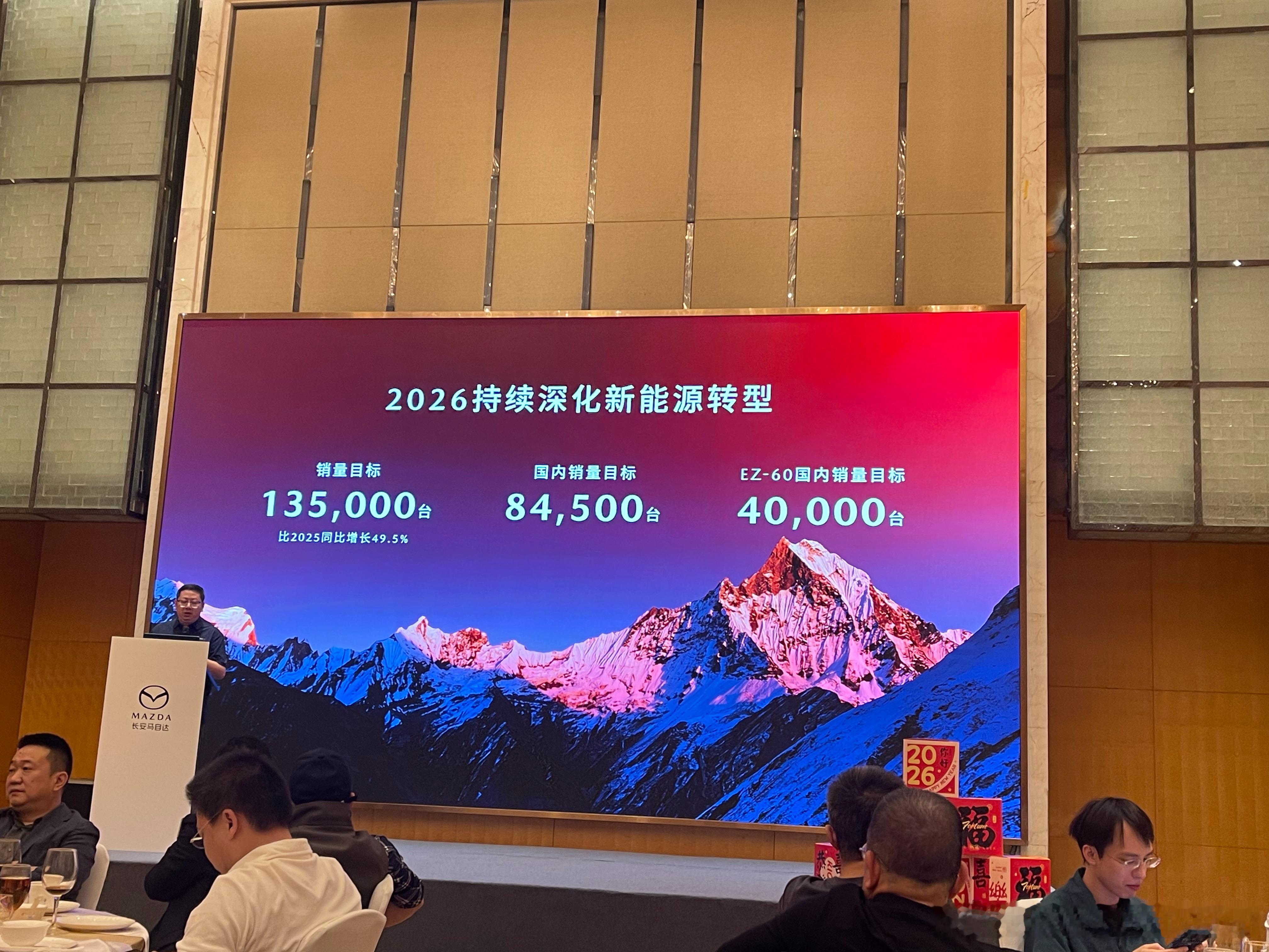 长安马自达今年的目标是13.5万台其中国内8.45万台EZ-60今年的目标是4万