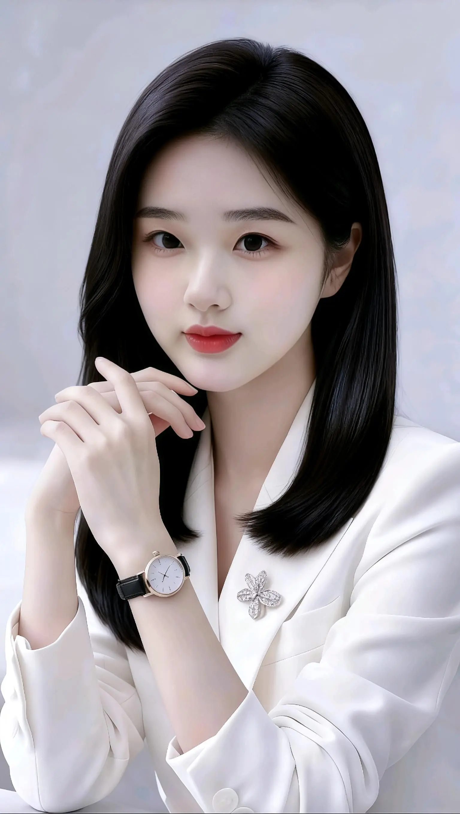 顺滑黑长发 ai制作 女神范 我要上热们 热爱霸屏榜