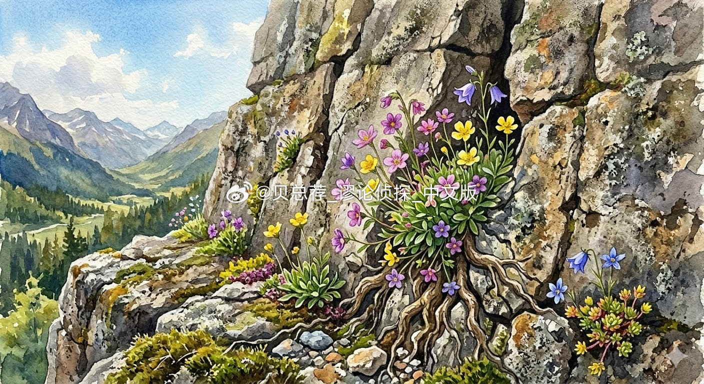 约翰・梅斯菲尔德《尾声》（An Epilogue）：“我曾见花儿绽放于石缝之间，