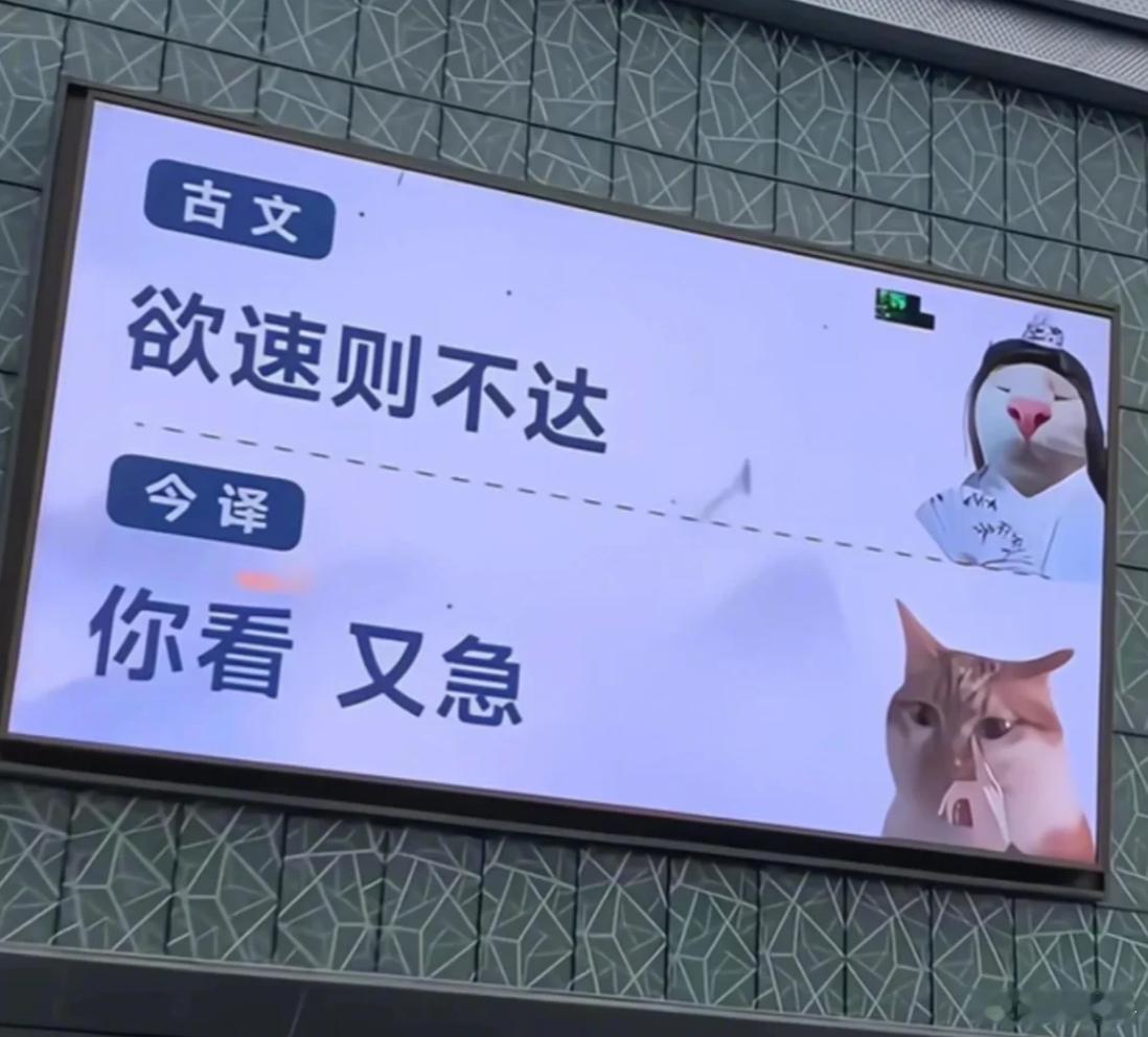 古文今译大挑战。例：古文→欲速则不达。今译→你看又急再出几个考考你，你能答得上来