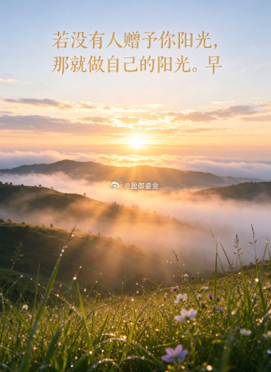 若无人赠予你阳光，便做自己的万丈光芒。早☀️黄金[超话]金价现货黄金财经﻿美存储