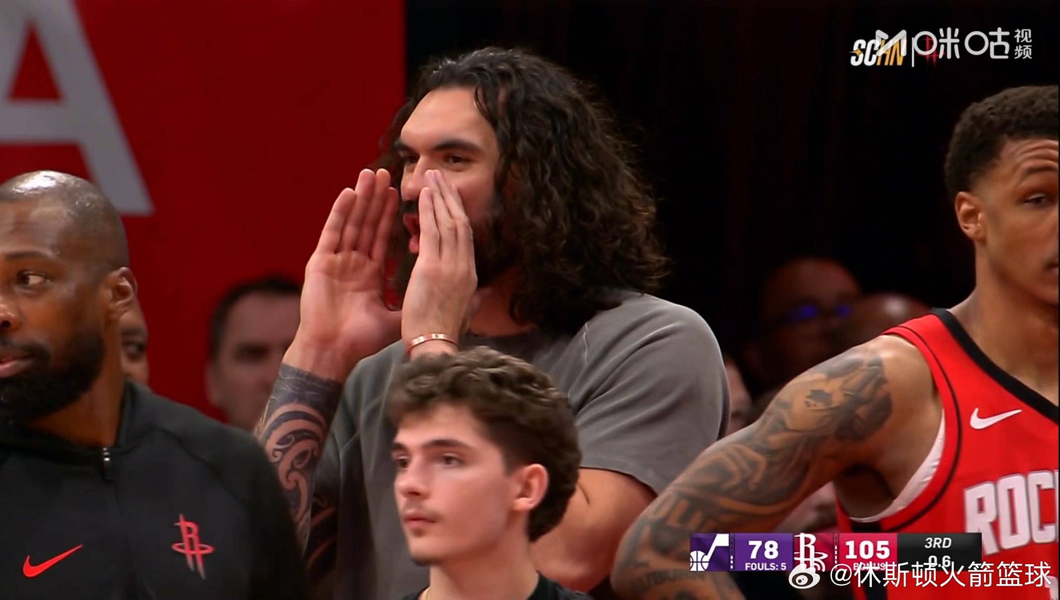 海王喊你们打卡下班啦🔥凭借火箭第三节最后1分40秒的12比0攻击波，火箭三节1