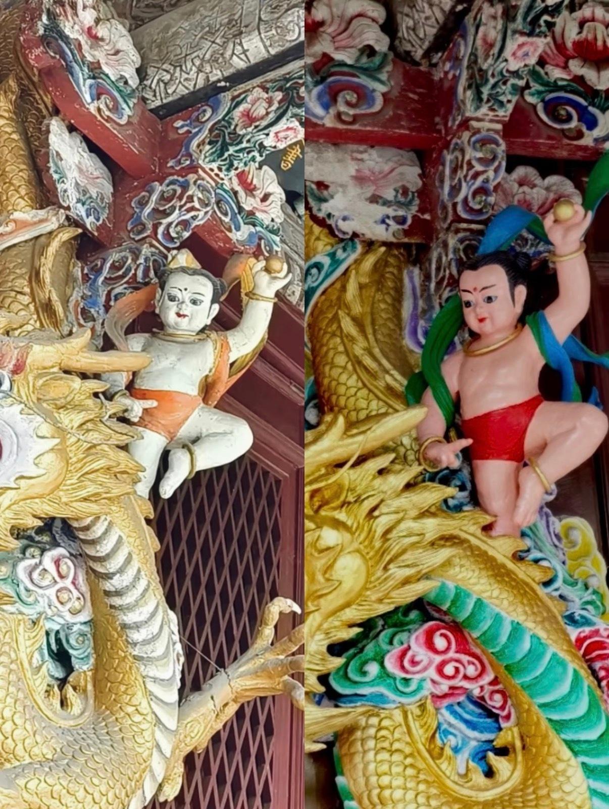 好可惜啊，就这么把文物修复成了“塑料娃娃”。 