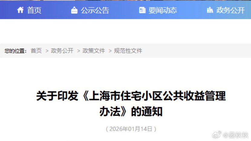 公共收益查、问、管从今年4月1日起，上海实施住宅小区公共收益的《管理办法》，严管