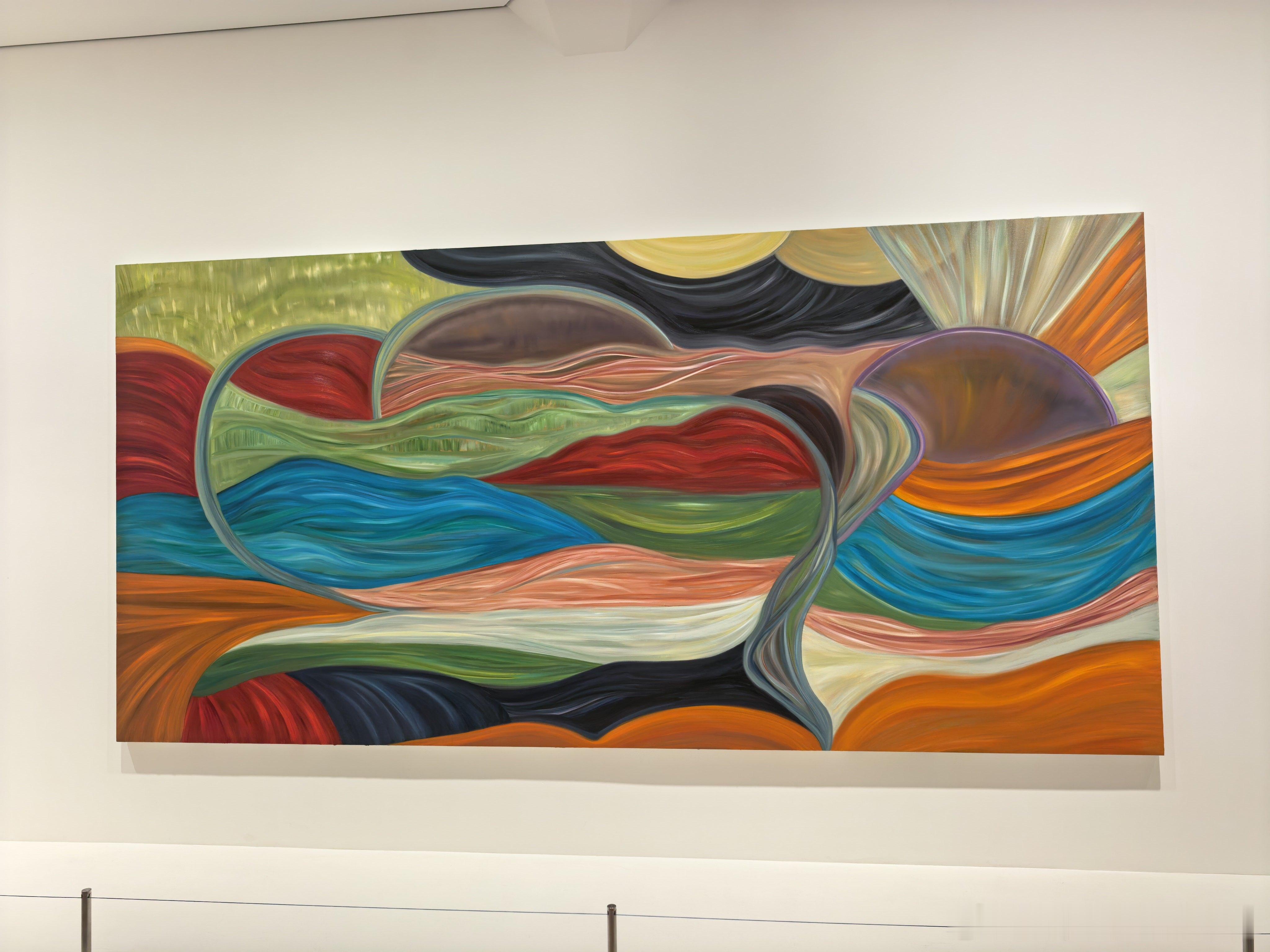 流连艺术展～图1-5一句感受：色彩的主体性。（呈现十四位艺术家的群展"削色"。指
