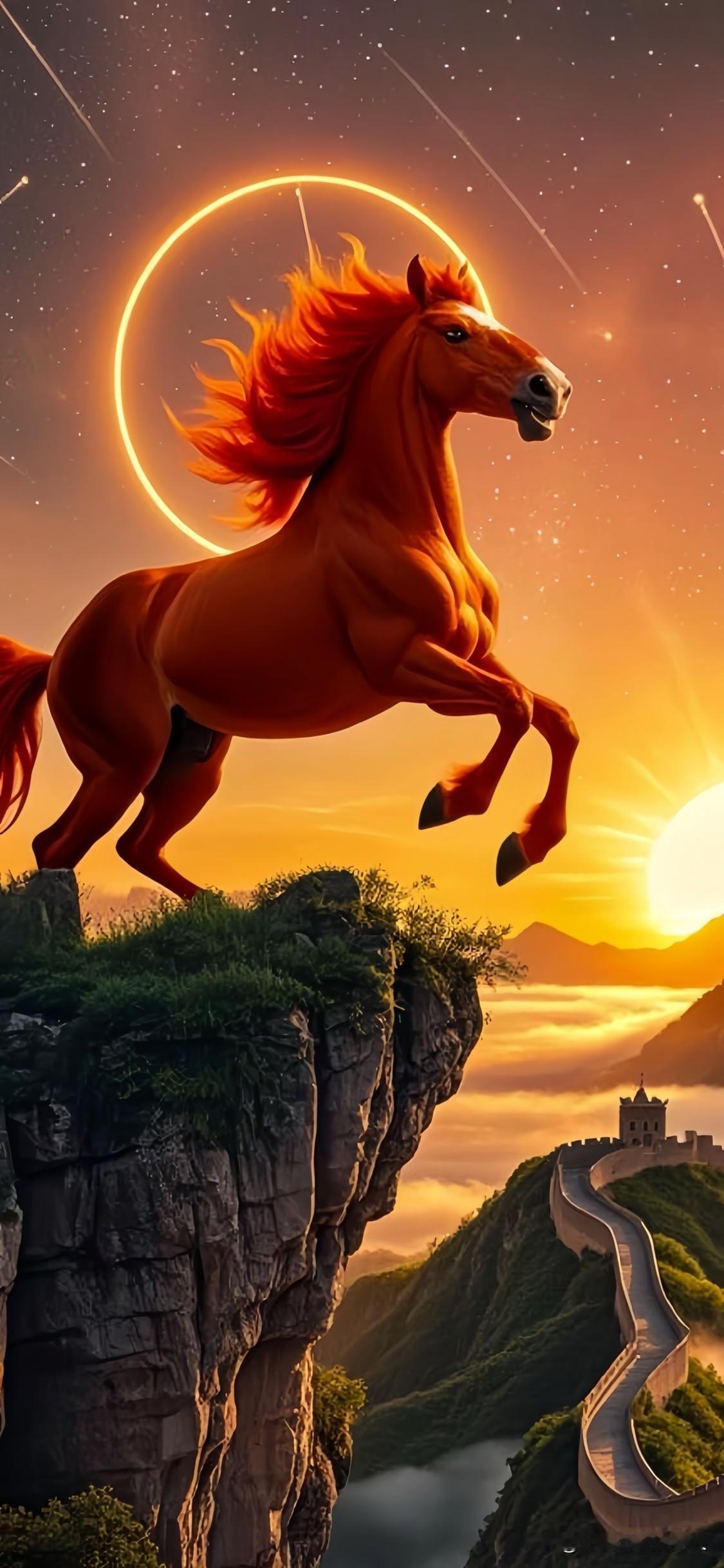 希望在新的一年中，和马儿骐骥驰骋一样，高歌猛进，财源滚滚。[招财进宝][福][祈