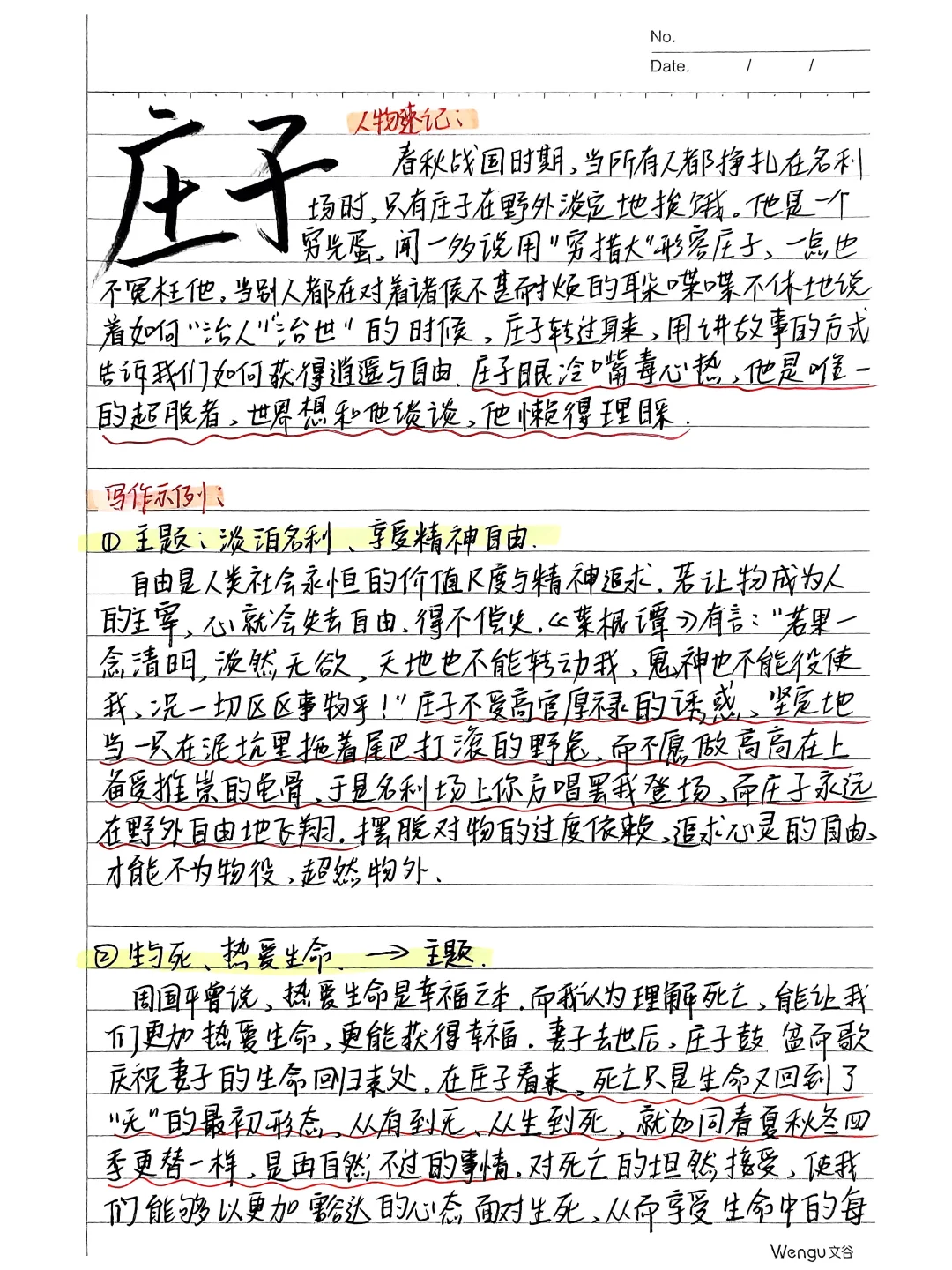 📢作文素材枯竭的看过来‼️庄子一例十用