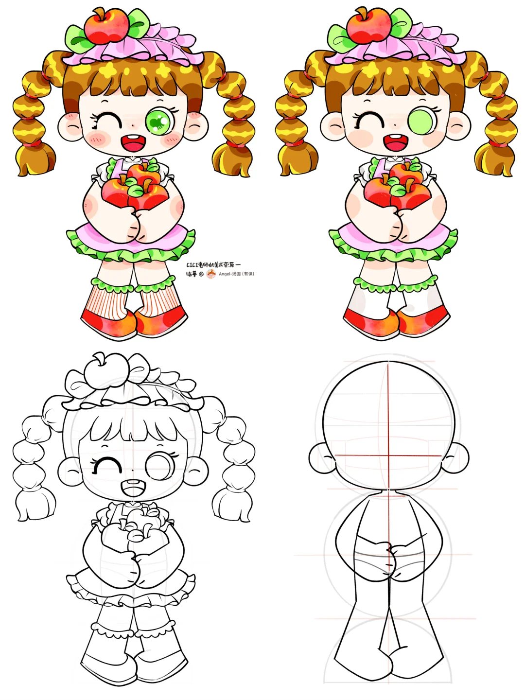 儿童画｜水果人物团练17