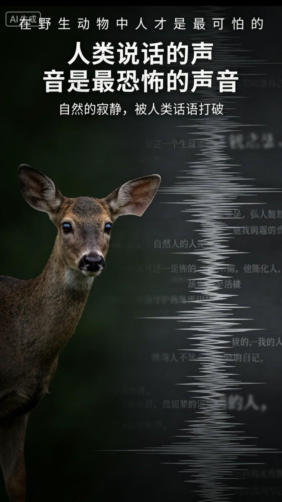 你敢信，大自然最恐怖的声音，不是狮吼、虎啸，而是人类最普通的说话声。。。[大笑]