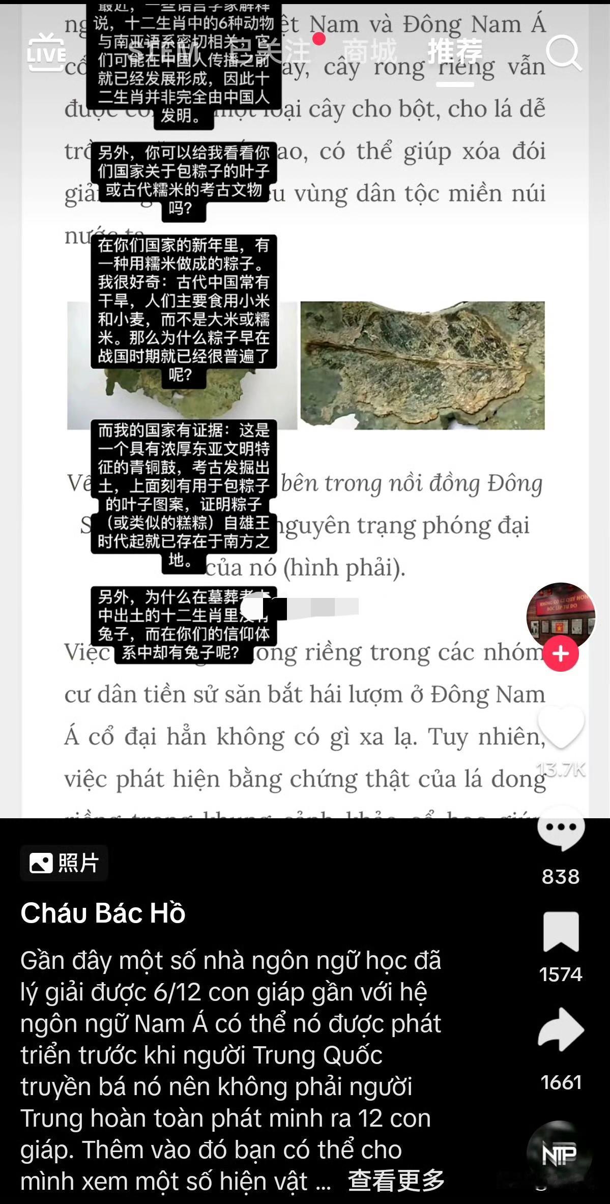 越南人在外网说“十二生肖和粽子不是中国的，是越南的” ！十二生肖近几年在洋抖也挺