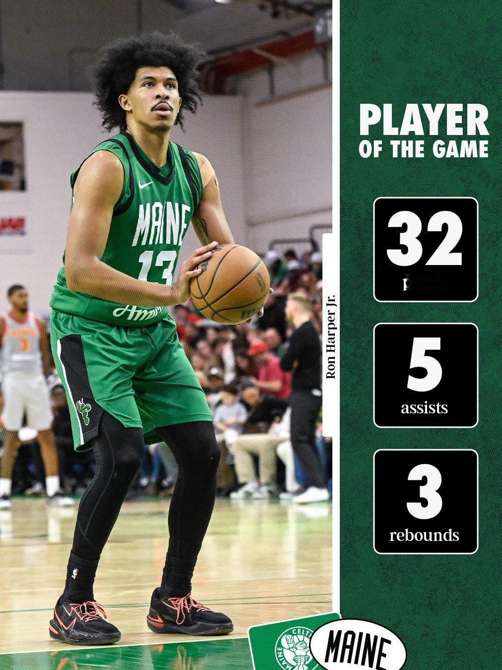 缅因州凯尔特人 Player Of The Game : Ron Harper 