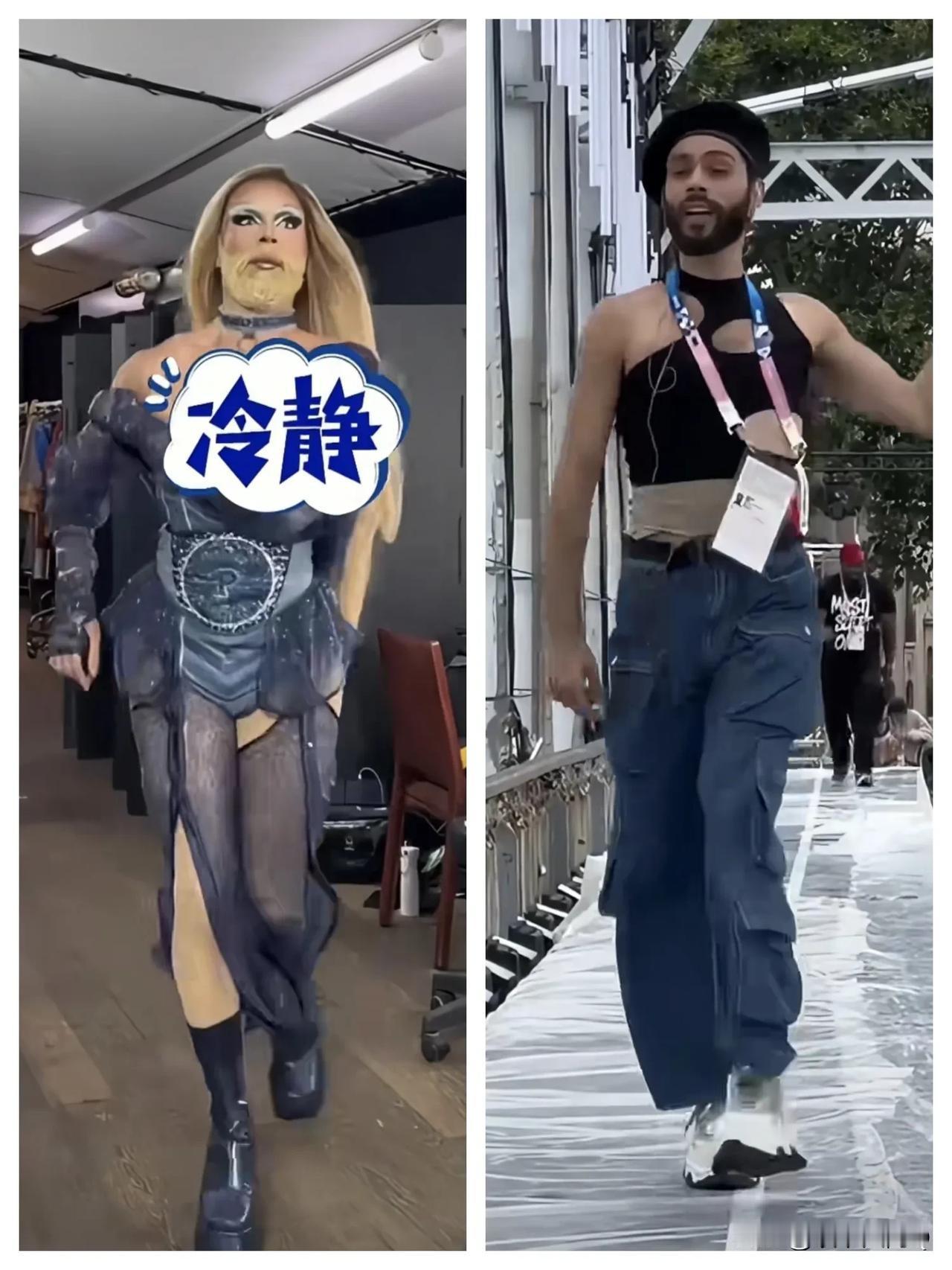 巴黎奥运会开幕式最红的胡子姐姐，他的表演，男女老少集于一身，原来真实的样子是这样