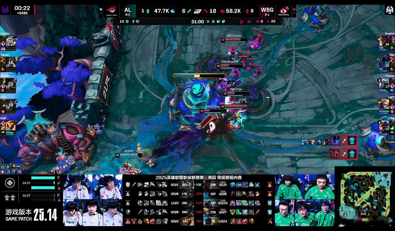 WBG 2-1 AL：AL状态低迷再次被让一追二，WBG气势汹汹取胜AL现在这五