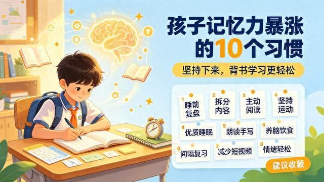 孩子记忆力暴涨的10个习惯（建议收藏）