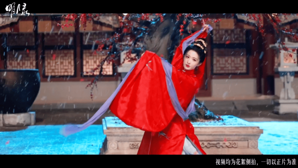 王楚然红衣跳舞满分全肯定不知道王楚然的身段很曼妙天选古装人了 