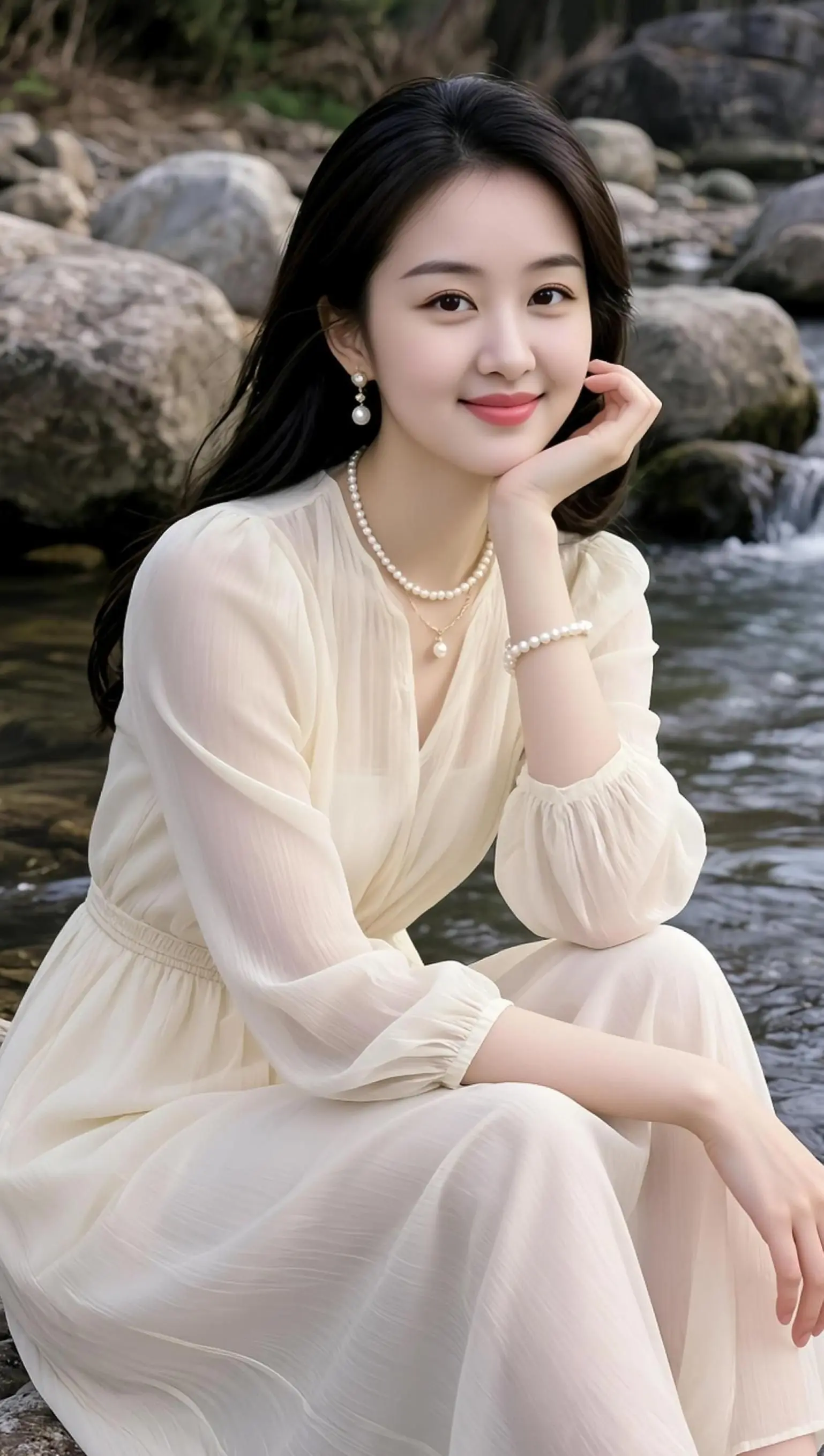 AI湖畔柔纱照 随变ai随便玩