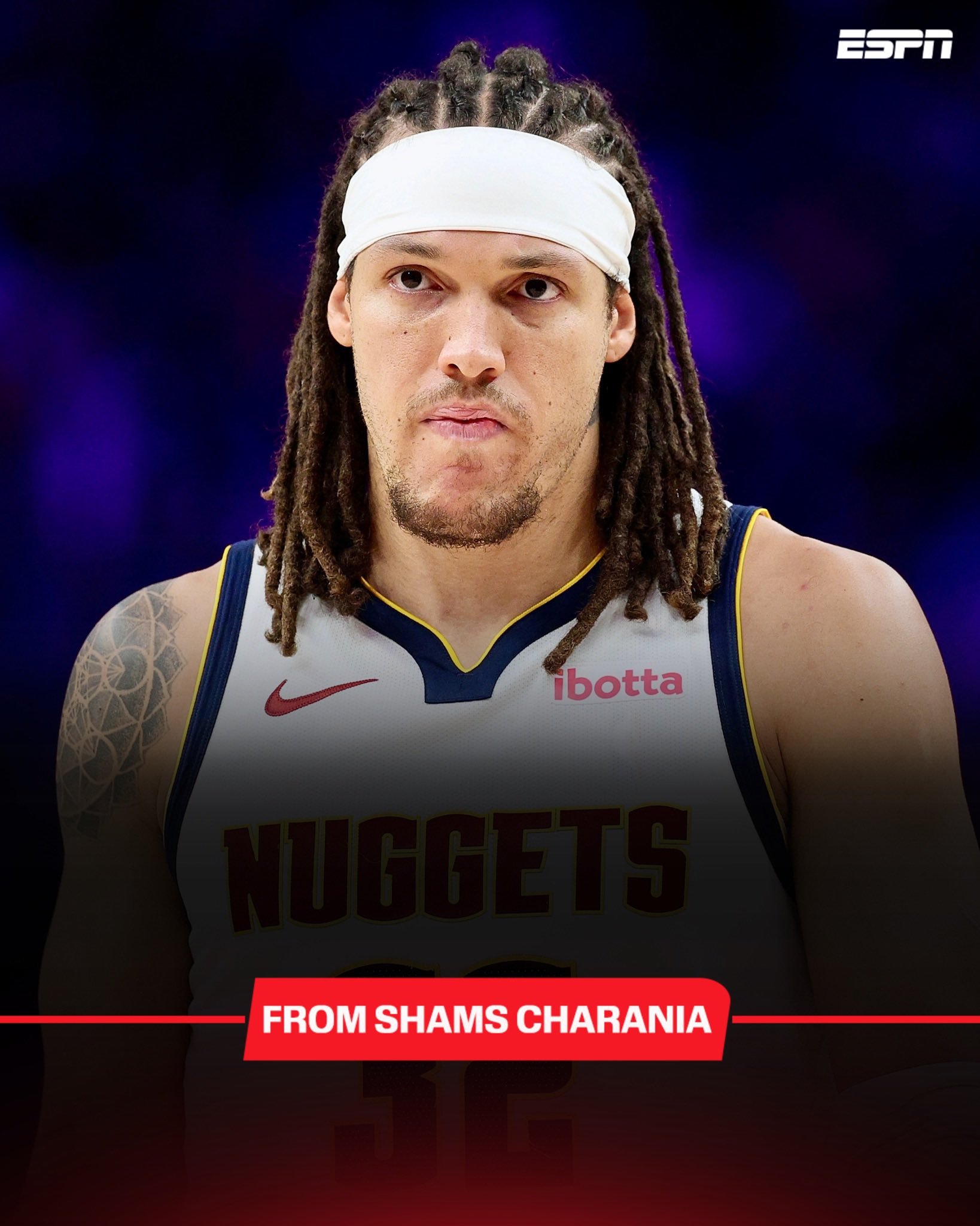 Shams：掘金前锋阿隆-戈登右腿筋二级拉伤，将在4-6周后重新评估。早日康复❤