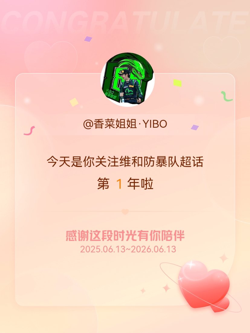 维和防暴队今天是我关注超话的第1年，希望能继续伴你一路前行～ 