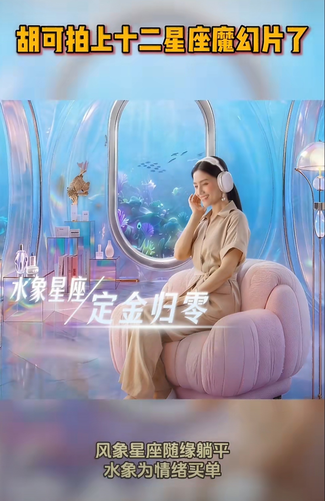 胡可拍上十二星座魔幻片了 胡可这波跨界好惊喜！十二星座魔幻题材听起来就很带感，从
