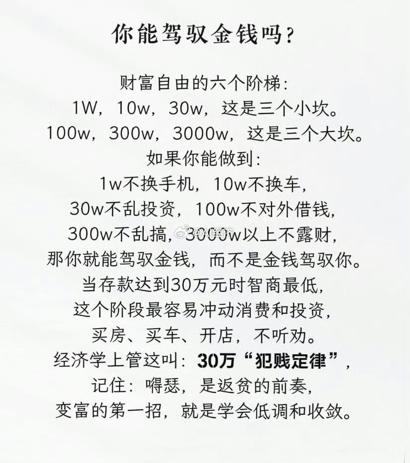 你能驾驭多少金钱？ ​​​