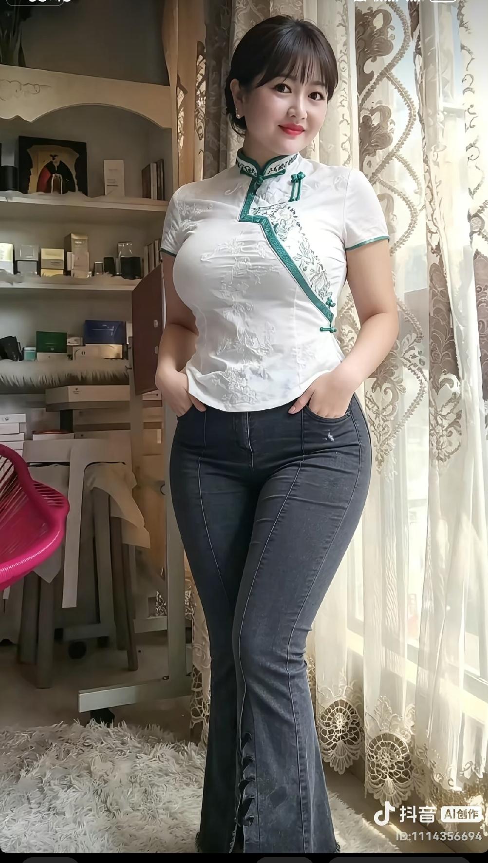 苗条和微胖的身材哪个更迷人 微胖女生 牛仔裤