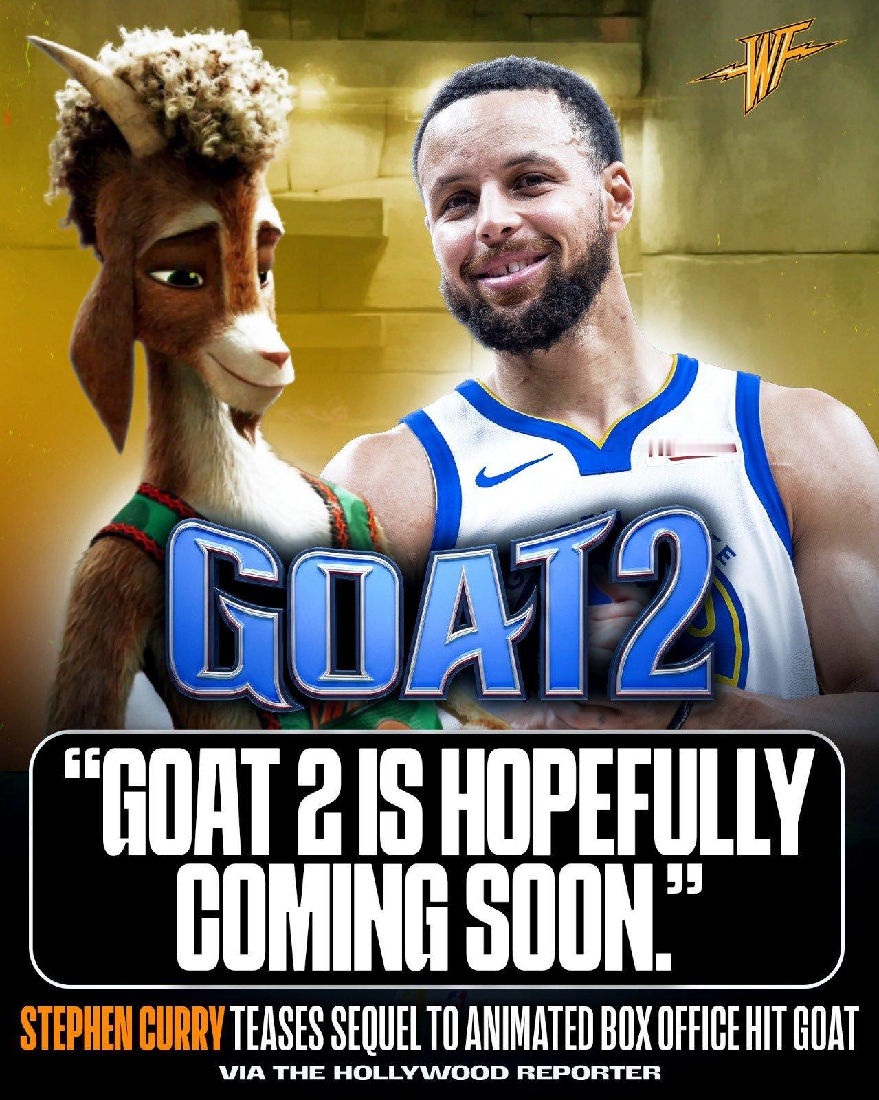 库里在近期采访中，似乎暗示了动画电影《GOAT》会有续集库里