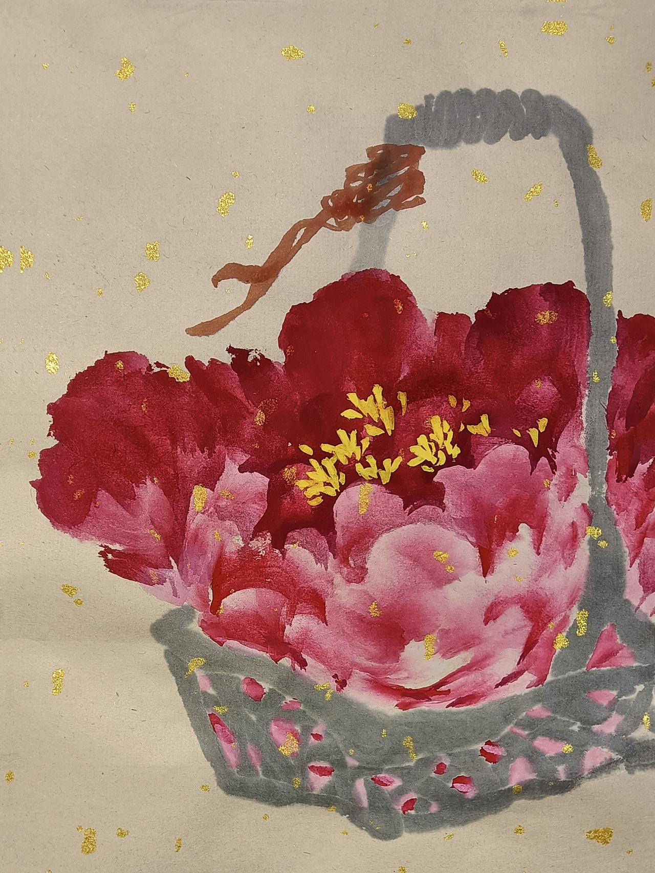 小篮牡丹花