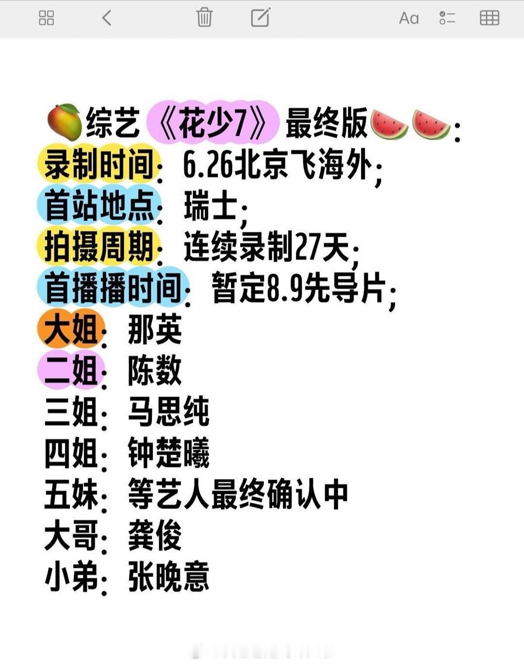 张晚意综艺首秀是花少，他真的好勇[允悲][允悲][允悲] ​​​