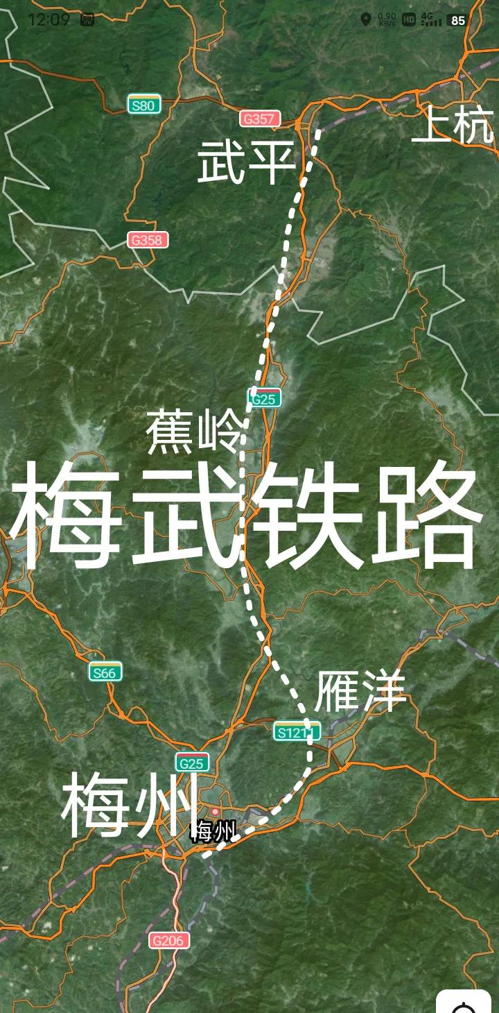 建设中，梅州至龙岩武平时速250公里的梅武高铁竹子岗隧道已经顺利贯通，控制性工程