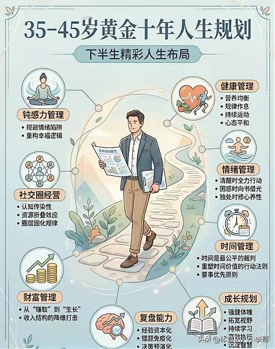 男人们一定要注意，35~45这10年是黄金的10年，千万不要浪费掉了，因为这10