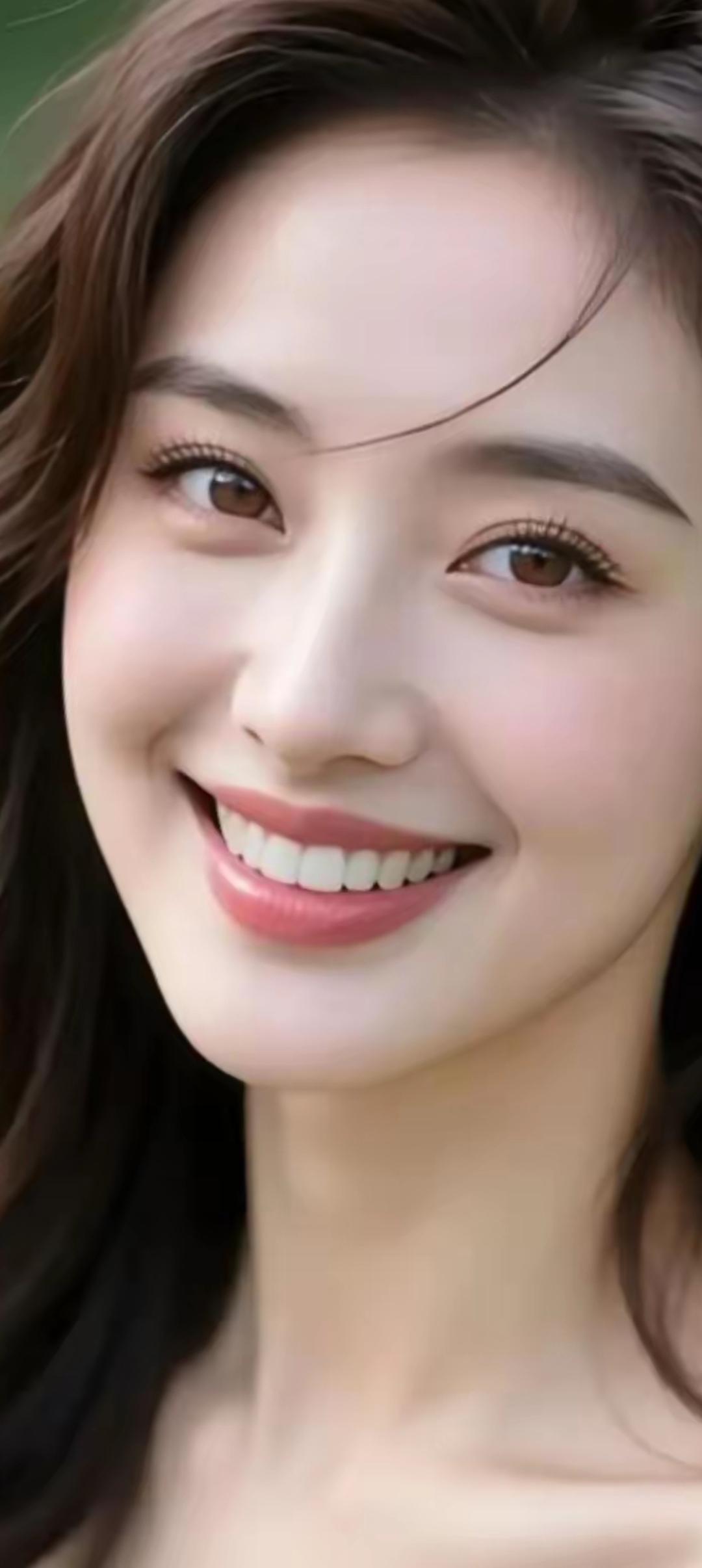 甜美笑容，元气满满的一天！😊✨