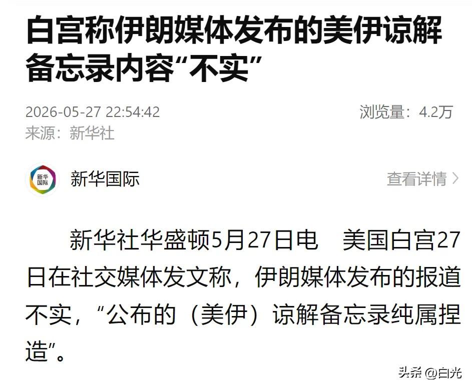 伊朗媒体发布的美伊谅解备忘录纯属捏造；此前披露内容涉及霍尔木兹海峡、地区军事部署