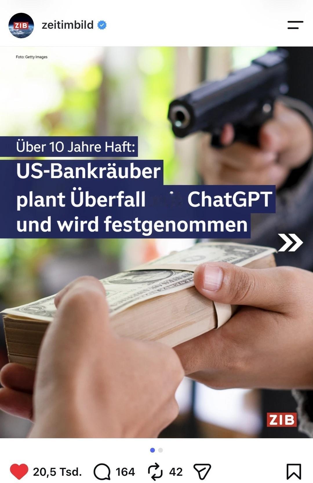 用ChatGPT策划抢银行，结果连口罩都没戴😅
家人们，离大谱了！！😂😂