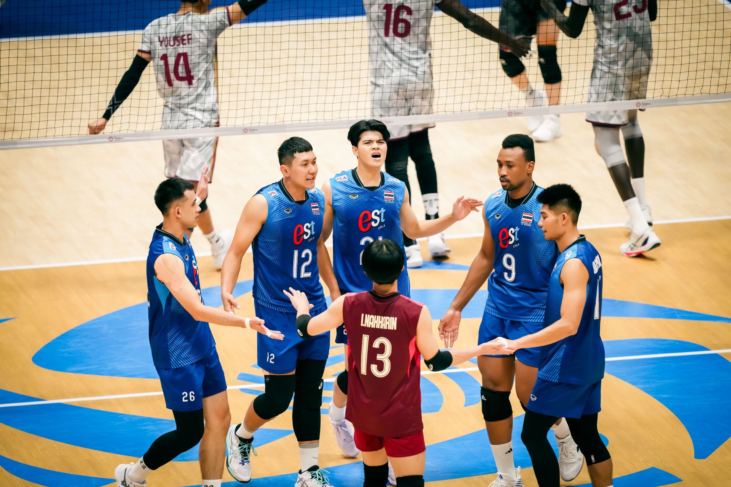 -【2026年男排亚锦赛小组赛-C组】泰国🇹🇭3-0零封卡塔尔🇶🇦，取得
